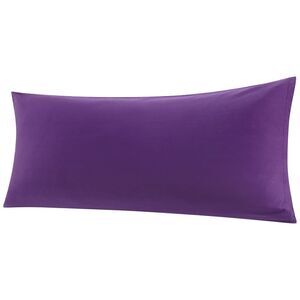 100% Cotton Body Pillowcases 1Pc Zipper Closure 20"x48" Grape